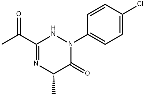 1,2,4-Triazin-6(1H)-one, 3-acetyl-1-(4-chlorophenyl)-2,5-dihydro-5-methyl-, (S)- (9CI)结构式