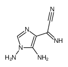 1H-Imidazole-4-acetonitrile,1,5-diamino-alpha-imino-(9CI) structure