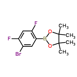 2,4-Difluoro-5-bromophenylboronic acid piancol ester structure