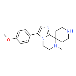 3-(4-Methoxyphenyl)-7-methyl-6,7-dihydro-5H-spiro[imidazo[1,2-a]pyrazine-8,4'-piperidine]结构式