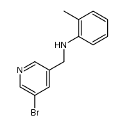 5-bromo-3-(2-methylanilino)methylpyridine Structure