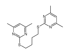 2-[4-(4,6-dimethylpyrimidin-2-yl)sulfanylbutylsulfanyl]-4,6-dimethylpyrimidine Structure