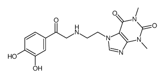 7-[2-[(3,4-Dihydroxyphenacyl)amino]ethyl]-3,7-dihydro-1,3-dimethyl-1H-purine-2,6-dione Structure