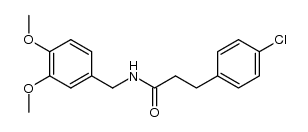 3-(4-chlorophenyl)-N-(3,4-dimethoxybenzyl)propanamide结构式