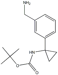 tert-butyl (1-(3-(aminomethyl)phenyl)cyclopropyl)carbamate Structure