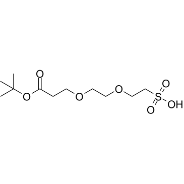 t-Butoxycarbonyl-PEG2-sulfonic acid Structure