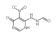 N-[(5-nitro-6-oxo-3H-pyrimidin-4-yl)amino]formamide structure