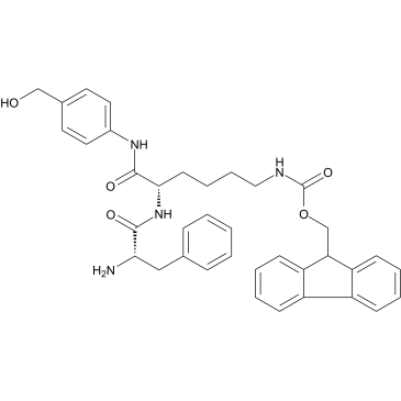 Phe-Lys(Fmoc)-PAB结构式