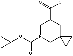 5-[(tert-butoxy)carbonyl]-5-azaspiro[2.5]octane-7-carboxylic acid结构式