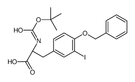 (2S)-3-(3-iodo-4-phenylmethoxyphenyl)-2-[(2-methylpropan-2-yl)oxycarbonylamino]propanoic acid Structure