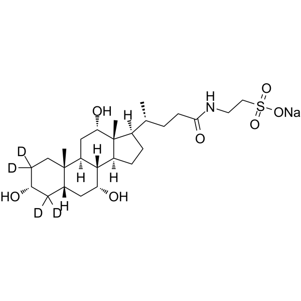 Taurocholic acid-d4 sodium Structure