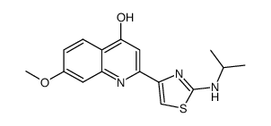 2-(2-ISOPROPYLAMINO-THIAZOL-4-YL)-7-METHOXY-QUINOLIN-4-OL structure