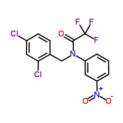 N-(2,4-Dichlorobenzyl)-2,2,2-trifluoro-N-(3-nitrophenyl)acetamide structure