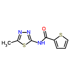 N-(5-Methyl-1,3,4-thiadiazol-2-yl)-2-thiophenecarboxamide结构式