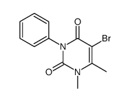 5-Bromo-1,6-dimethyl-3-phenylpyrimidine-2,4(1H,3H)-dione结构式