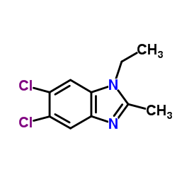 5,6-二氯-1-乙基-2-甲基苯并咪唑结构式