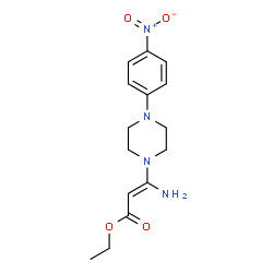 ETHYL 3-AMINO-3-[4-(4-NITROPHENYL)PIPERAZINO]ACRYLATE结构式