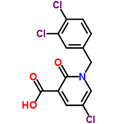 5-Chloro-1-(3,4-dichlorobenzyl)-2-oxo-1,2-dihydro-3-pyridinecarboxylic acid结构式