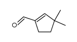 4,4-dimethyl-1-cyclopentene-1-carboxaldehyde结构式