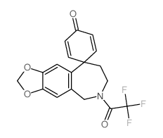 6-(2,2,2-trifluoroacetyl)spiro[7,8-dihydro-5H-[1,3]dioxolo[4,5-h][2]benzazepine-9,4'-cyclohexa-2,5-diene]-1'-one Structure