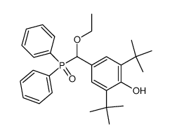 diphenyl [(3,5-di-tert-butyl-4-hydroxyphenyl)(ethoxy)methyl]phosphine oxide Structure