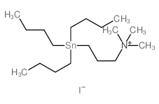 1-Propanaminium, N,N,N-trimethyl-3-(tributylstannyl)-, iodide Structure