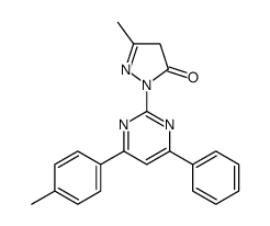 5-methyl-2-[4-(4-methylphenyl)-6-phenylpyrimidin-2-yl]-4H-pyrazol-3-one结构式