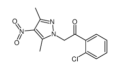 1-(2-chlorophenyl)-2-(3,5-dimethyl-4-nitropyrazol-1-yl)ethanone结构式