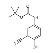 tert-butyl N-(3-cyano-4-hydroxyphenyl)carbamate Structure