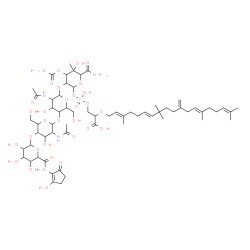 6''''''-O-De-β-D-glucopyranosyl-6''''-hydroxymoenomycin A Structure