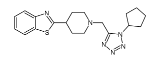 Benzothiazole, 2-[1-[(1-cyclopentyl-1H-tetrazol-5-yl)methyl]-4-piperidinyl]- (9CI) structure