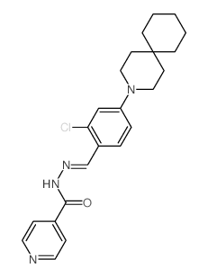 4-Pyridinecarboxylicacid, 2-[[4-(3-azaspiro[5.5]undec-3-yl)-2-chlorophenyl]methylene]hydrazide Structure