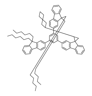 2-[3,5-bis(9,9-dihexylfluoren-2-yl)phenyl]-9,9-dihexylfluorene结构式