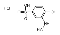 3-hydrazinyl-4-hydroxybenzenesulfonic acid,hydrochloride Structure