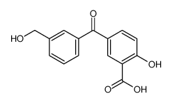 2-hydroxy-5-[3-(hydroxymethyl)benzoyl]benzoic acid结构式