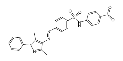 4-(3,5-dimethyl-1-phenyl-1H-pyrazol-4-ylazo)-N-(4-nitro-phenyl)-benzenesulfonamide结构式