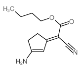 Acetic acid,2-(3-amino-2-cyclopenten-1-ylidene)-2-cyano-, butyl ester结构式