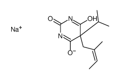 5-Isopropyl-5-(2-methyl-2-butenyl)-2-sodiooxy-4,6(1H,5H)-pyrimidinedione Structure