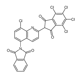 2-[8-Chloro-2-(4,5,6,7-tetrachloro-1,3-dioxo-indan-2-yl)-quinolin-5-yl]-isoindole-1,3-dione结构式