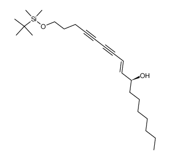 (8S,9E)-17-(tert-butyldimethylsilyloxy)heptadec-9-ene-11,13-diyn-8-ol结构式