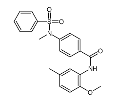 4-[benzenesulfonyl(methyl)amino]-N-(2-methoxy-5-methylphenyl)benzamide结构式