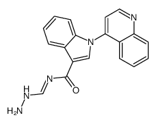 N-(hydrazinylmethylidene)-1-quinolin-4-ylindole-3-carboxamide结构式