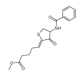 4-benzamido-3-oxo-2-(4-methoxycarbonylbutylidene)tetrahydrothiophene Structure