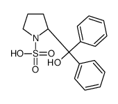 (2S)-2-[hydroxy(diphenyl)methyl]pyrrolidine-1-sulfonic acid结构式