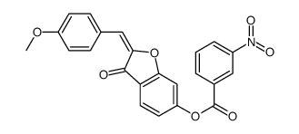 [2-[(4-methoxyphenyl)methylidene]-3-oxo-1-benzofuran-6-yl] 3-nitrobenzoate Structure