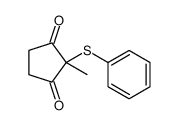 2-methyl-2-phenylsulfanylcyclopentane-1,3-dione结构式