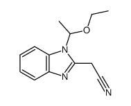 2-(1-(1-ethoxyethyl)-1H-benzo[d]imidazol-2-yl)acetonitrile Structure