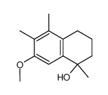 7-methoxy-1,5,6-trimethyl-1,2,3,4-tetrahydronaphthalen-1-ol结构式