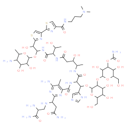 13-[(4-Amino-4,6-dideoxy-α-L-talopyranosyl)oxy]-19-demethyl-N1-[3-(dimethylamino)propyl]-12-hydroxybleomycinamide structure