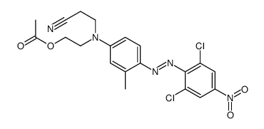 3-[[2-(乙酰氧)乙基][4-[(2,6-二氯-4-硝基苯基)偶氮]-3-甲基苯基]氨基]丙腈结构式